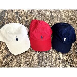 Lot of 3 Polo Ralph Lauren Baby Baseball Hats